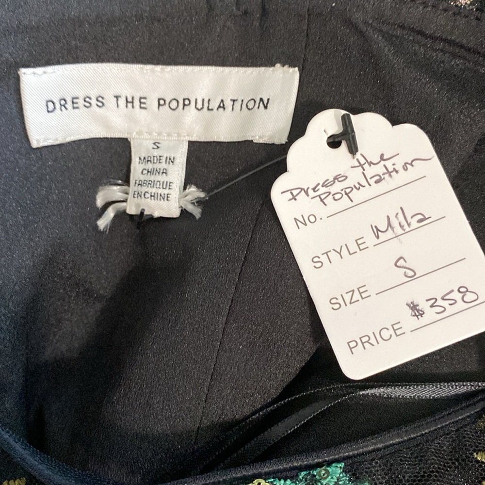 NWOT Dress The Population Mila Sequin Embroidered Floral Cocktail Dress Size S - Picture 7 of 8